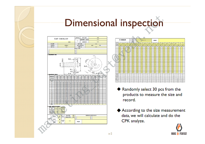 DIMENSIONS INSPECTION